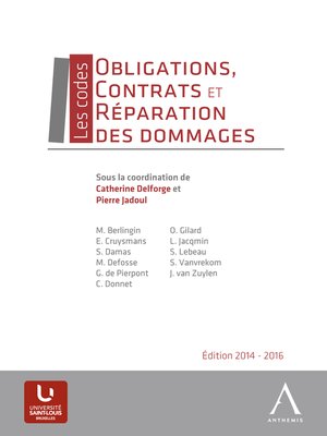 cover image of Obligations, contrats et réparation des dommages